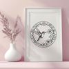 Beautiful Hummingbird Design with Floral Accents An SVG vector art design featuring a realistic hummingbird surrounded by flowers.