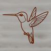 Iridescent Feathered Friend Vector An illustration of a hummingbird with iridescent feathers, created as a scalable vector graphic.
