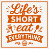 Funny diet quote with inspiring message in vector format, suitable for various crafting projects.
