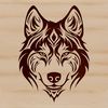 Vector Pet Portrait - Dog Breed Design A stylized illustration of a Husky's head, created in vector format.