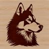 Cute Husky Portrait A detailed illustration of a Husky's head, suitable for vector design.