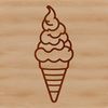 Free Vector Ice Cream Art A vector illustration of a colorful ice cream dessert.
