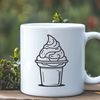 Delicious Vector Ice Cream Illustration An isolated vector design of a scoop of ice cream with creamy texture.