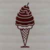 Whimsical Waffle Cone Treat A colorful illustration of a scoop of ice cream on top of a waffle cone.