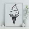 Bold Dessert Design SVG File A digital illustration of a colorful ice cream with a bold design.