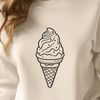 Delicious Dessert Vector Graphics A colorful illustration of an ice cream dessert, suitable for use in digital designs and crafts.