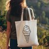A colorful illustration of a scoop of ice cream on a cone, suitable for crafting and design projects.