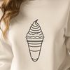 Fun Ice Cream Icon An edible dessert served cold, depicted as a stylized graphic in vector format.