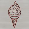 Stylish Ice Cream Design Vector An editable vector graphic design featuring a stylized representation of an ice cream treat.