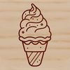 Sweet Treat Vector Graphic Art A colorful illustration of a cone-shaped scoop of ice cream with a few sprinkles on top.
