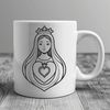Detailed Sacred Artwork SVG Download A detailed illustration of a sacred heart surrounded by intricate details.