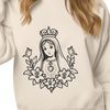Whimsical Immaculate Heart Illustration A stylized illustration of the Immaculate Heart, a floral motif with symbolic meaning in various religious traditions.