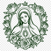 A stylized, vector illustration of the Sacred Immaculate Heart, suitable for religious-themed designs and crafts.