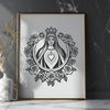 Stylized Heart Design with Floral Elements An illustrative design featuring a stylized heart with floral elements and symbolic meaning.