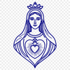 Immaculate Heart icon in vector design format, suitable for digital and commercial applications.