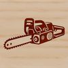 Cutting Edge Design Illustration A high-quality illustration of a chainsaw for graphic design and crafting projects.
