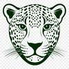 Stunning Jaguar Head Illustration A detailed illustration of a jaguar's head, showcasing its distinctive features and markings.