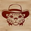 Distinctive Spotted Feline Illustration A large feline animal with distinctive spots, depicted in a 2D vector format.