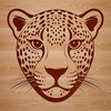 High-Resolution Big Cat SVG Design A high-quality digital illustration of the head of a jaguar, an iconic big cat species.