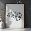 Wild Jungle Cat Design A sleeping big cat, specifically a jaguar, in vector format.