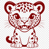 Beautiful Jaguar Clip Art Design A sleek big cat with distinctive spots, suitable for vector art projects.