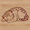 Illustrative Jaguar in a Relaxed State A detailed illustration of a jaguar in a resting position.