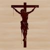 Savior in Suffering A depiction of Jesus Christ in a traditional crucifixion pose, suitable for religious or Easter-themed artwork.
