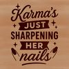 A motivational quote about karma in a clean and simple vector design.