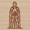 Medieval Hero Illustration SVG File A medieval knight illustration designed as a vector graphic, suitable for various digital and print uses.