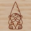 Whimsical Fae Creature Clip Art A mythical creature inspired by dwarfish and gnomish folklore, sitting with a serene expression.