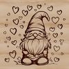 Whimsical Creature Clip Art A mythical creature with love hearts sitting in a serene environment, ideal for personal or commercial projects.
