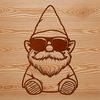 Friendly Mythical Creature with Sunglasses A mythical creature with a sturdy build, sitting comfortably with sunglasses perched on its head.