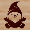 Mythical Dwarf Creature SVG Design A mythical creature with dwarf-like features sitting in a neutral pose, designed as an SVG vector image.