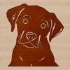 Friendly Labrador Head Illustration A vector illustration of a friendly-looking Labrador Retriever's head.