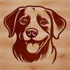 Labrador Retriever Portrait A realistic illustration of a Labrador Retriever's head.