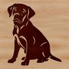 Free Vector Labradoodle Close-up illustration of a sitting Labrador Retriever with friendly expression.