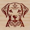 Beautiful Labrador Retriever Portrait A detailed illustration of a friendly Labrador Retriever's head.