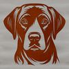 Labrador Retriever Head Silhouette A digital illustration of a Labrador Retriever's head, suitable for vector design and cutting machine projects.