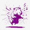 Large Animal Silhouette A detailed illustration of a capybara, South America's largest rodent, suitable for vector art projects.