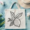 Fruitful SVG Illustration A stylized illustration of a lemon, suitable for vector design and cutting machine projects.