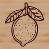 Free Vector Lemon Design A simple line drawing illustration of a lemon fruit with smooth curves and basic shapes.