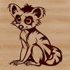 An SVG graphic of a lemur, ideal for use in digital design projects.