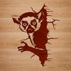 Illustrative lemur vector graphic with detailed animal features.