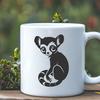 Simple Lines Lemur Illustration Lemur animal illustration with simple lines and basic shapes.