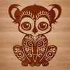 Exotic Lemur Clip Art Design A wild animal lemur graphic designed as a reusable template for various digital formats.