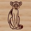 Hand-Drawn Madagascar Mammal A digital illustration of a Lemur, a wild animal found in Madagascar.
