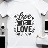 Love is Love SVG Quote LGBTQ inspirational quote in a modern font, designed for digital and craft uses.