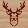 Simple Vector Deer Head A simple line drawing of a wild deer's head, suitable for vector design.
