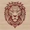 Wild Animal Design Vector A stylized illustration of a lion's head, suitable for use in various digital designs.