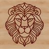 Ornate Animal Portrait SVG A detailed illustration of a lion's head, depicted in a stylized manner with intricate details.